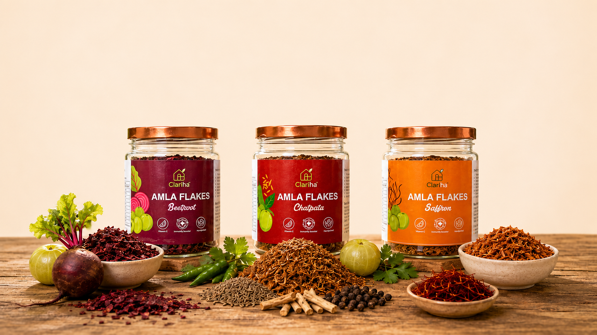 Amla Flakes Bottle in 3 Different Flavour